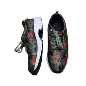 Drew Excel Green Floral Orthopedic Sneakers Womens 12M